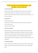 NUR 353 FINAL EXAM Questions with&NewLine;Verified Correct Answers