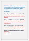 NSG 3160 Exam 1&comma; 2&comma; and 3 &vert; Actual Exam &vert;&vert; Most Recent &NewLine;Exam 2026&vert;2027 Actual Complete Real Exam Questions &NewLine;And Correct Answers &lpar;Verified Answers&rpar; Already &NewLine;Graded A&plus; &vert; Guaranteed Success&excl; Newest Exam &vert;           &NewLine;Just Released&excl;&excl;