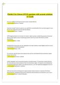 Florida Civic Literacy Exam &lpar;FCLE&rpar; 2026&sol;2027 &ndash; Accurate detailed Questions and Answers &vert; A&plus; Grade Quiz Bundles 