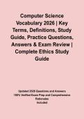 Computer Science Vocabulary 2026 &vert; Key Terms&comma; Definitions&comma; Study Guide&comma; Practice Questions&comma; Answers & Exam Review