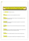 Florida Claims Adjuster Exam &ndash; 6-20 All-Lines Adjuster Review Questions with Correct Answers &lpar;2026&sol;2027&comma; A&plus; Graded&rpar;
