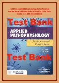 Test bank - Applied Pathophysiology for the Advanced Practice Nurse 2nd Edition by Lucie Dlugasch&semi; Lachel Story Chapter 1-14 ISBN 9781284255614