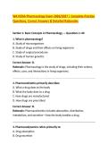 WA HOSA Pharmacology Exam 2026&sol;2027 &vert; Complete Practice &NewLine;Questions&comma; Correct Answers & Detailed Rationales 