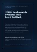 ATI RN FUNDAMENTALS PROCTORED ACTUAL EXAM 2026&sol;2027 &vert; Latest Test Bank &vert; Most Frequently Tested Questions &vert; Graded A&plus; &vert; Verified & Updated &vert; Pass Guaranteed&NewLine;&NewLine;