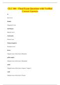 CLC 106 &ndash; Final Exam Questions with Verified&NewLine;Correct Answers