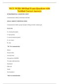WCU NURS 100 final Exam Questions with&NewLine;Verified Correct Answers