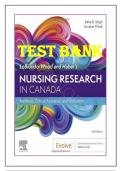 TEST BANK - LoBiondo-Wood and Haber's Nursing Research in Canada&colon; Methods&comma; Critical Appraisal&comma; and Utilization&comma; 5e&period; 5th Edition Singh