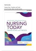 Test Bank - Nursing Today&colon; Transition and Trends&comma; 11th Edition &lpar;Zerwekh&comma; 2023&rpar;&comma; Chapter 1-26 &vert; All Chapters