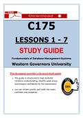 C175 Study Guide &ndash; DBMS &ndash; Actual Questions & Answers &lpar;WGU&rpar; &lpar;Updated PDF&rpar;