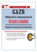 WGU C175 Objective Assessment DBMS &ndash; Actual Questions & Answers &lpar;Latest PDF