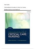 Test Bank &mdash; Understanding the Essentials of Critical Care Nursing&comma; 3rd Edition &lpar;Perrin&comma; 2019&rpar;&comma; Chapters 1-19 &vert; All Chapters Covered