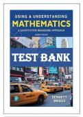 Test Bank For Using & Understanding Mathematics&colon; A Quantitative Reasoning Approach 7th Edition All Chapters - 9780134705187
