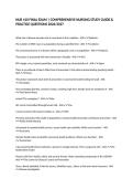 NUR 410 FINAL EXAM &vert; COMPREHENSIVE NURSING STUDY GUIDE & PRACTICE QUESTIONS 2026&sol;2027