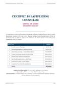 Certified Breastfeeding Counselor Exam 2026&sol;2027 &vert; 100&percnt; Correct Q&A &vert; Pass Guaranteed &ndash; A&plus; Graded&NewLine;&NewLine;