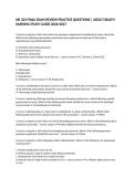 NR 324 FINAL EXAM REVIEW PRACTICE QUESTIONS &vert; ADULT HEALTH NURSING STUDY GUIDE 2026&sol;2027