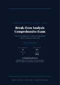 NR 533 WEEK 5 BREAK-EVEN ANALYSIS ACTUAL PAPER 2026&sol;2027 &vert; Financial Management in Healthcare &vert; Chamberlain &vert; Pass Guaranteed - A&plus; Graded&NewLine;&NewLine;