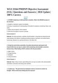 WGU D344 PMHNP Objective Assessment &lpar;OA&rpar; &vert; Questions and Answers &vert; 2026 Update &vert; 100&percnt; Correct&period;