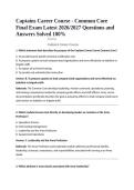 Captains Career Course - Common Core Final Exam Latest 2026&sol;2027 Questions and Answers Solved 100&percnt;