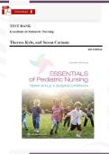 Test Bank &ndash; Essentials of Pediatric Nursing 4th Ed&period; &lpar;Kyle & Carman&rpar; &vert; Verified PDF &vert; 29 Chapters &plus; Rationales