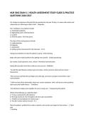 NUR 3065 EXAM 1 &vert; HEALTH ASSESSMENT STUDY GUIDE & PRACTICE QUESTIONS 2026&sol;2027