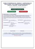 NURS 271 Pharmacology - Module 1&colon; Cardiovascular Medications &vert; With complete solution&vert; Updated &vert; Rated A&plus;&vert; Xavier University   2026&sol;27 &lpar;CHALLENGER&rpar;&NewLine;&NewLine;