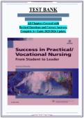 Test Bank for Success in Practical Vocational Nursing &lpar;8th Edition&rpar;