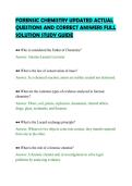 FORENSIC CHEMISTRY UPDATED ACTUAL&NewLine;QUESTIONS AND CORRECT ANSWERS FULL&NewLine;SOLUTION STUDY GUIDE