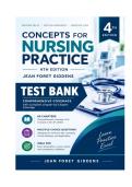 Test Bank for Concepts for Nursing Practice&comma; 4th Edition Jean Foret Giddens Comprehensive with Complete Chapter-by-Chapter Coverage&period;