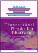 Test Bank for Theoretical Basis for Nursing &lpar;6th Edition&rpar;