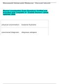 Physical Examination Exam Questions Complete A&plus; Graded Answers &vert; Urinalysis&comma; Urine Color&comma; Specific Gravity&comma; Refractometer&comma; HOD &vert; Updated 2026 &vert; Instant Download&NewLine;