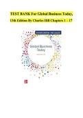 Test Bank for Global Business Today 13th Edition &vert; Charles Hill &vert; Chapters 1-17