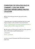 FOUNDATIONS FOR POPULATION HEALTH IN&NewLine;COMMUNITY 3 2026 FINAL REVIEW&NewLine;QUESTIONS ANSWERS BUNDLED PRACTICE&NewLine;COLLECTION