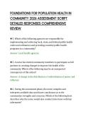 FOUNDATIONS FOR POPULATION HEALTH IN&NewLine;COMMUNITY 2026 ASSESSMENT SCRIPT&NewLine;DETAILED RESPONSES COMPREHENSIVE&NewLine;REVIEW