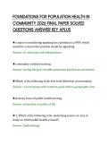 FOUNDATIONS FOR POPULATION HEALTH IN&NewLine;COMMUNITY 2026 FINAL PAPER SOLVED&NewLine;QUESTIONS ANSWER KEY APLUS&NewLine;