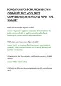 FOUNDATIONS FOR POPULATION HEALTH IN&NewLine;COMMUNITY 2026 MOCK PAPER&NewLine;COMPREHENSIVE REVIEW NOTES ANALYTICAL&NewLine;SUMMARY