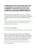 FOUNDATIONS FOR POPULATION HEALTH IN&NewLine;COMMUNITY 2026 PRACTICE TEST PACK&NewLine;COMPLETE SOLUTIONS VERIFIED INSIGHTS&NewLine;