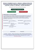 NURS 271 Pharmacology II - Module 4&colon; Medications for Gastrointestinal Diseases&vert; With complete solution&vert; Updated &vert; Rated A&plus;&vert;Xavier University &vert;  2026&sol;27 &lpar;CHALLENGER&rpar;&NewLine;&NewLine;