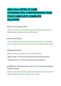 WGU D046 INTRO TO CARE&NewLine;COORDINATION COMPREHENSIVE EXAM&NewLine;STUDY GUIDE WITH COMPLETE&NewLine;SOLUTIONS
