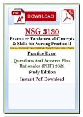 NSG 3130 Exam 4 Practice Q&A &lpar;PDF&rpar; &vert; 2026 &vert; Galen Nursing Fundamentals