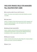 WGU D076 FINANCE SKILLS FOR MANAGERS&NewLine;FULL SOLUTION STUDY GUIDE