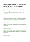 WGU D076 FINANCE SKILLS FOR MANAGERS&NewLine;QUESTIONS AND CORRECT ANSWERS