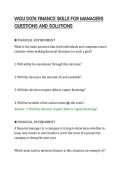 WGU D076 FINANCE SKILLS FOR MANAGERS&NewLine;QUESTIONS AND SOLUTIONS