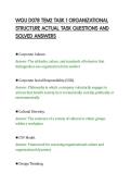 WGU D078 TEM2 TASK 1 ORGANIZATIONAL&NewLine;STRUCTURE COMPREHENSIVE TASK PAPER&NewLine;QUESTIONS AND SOLUTIONS