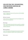 WGU D078 TEM2 TASK 1 ORGANIZATIONAL&NewLine;STRUCTURE UPDATED TASK SCRIPT WITH&NewLine;COMPLETE ANSWERS