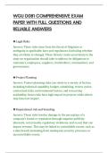 WGU D081 COMPREHENSIVE EXAM&NewLine;PAPER WITH FULL QUESTIONS AND&NewLine;RELIABLE ANSWERS