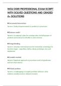WGU D081 PROFESSIONAL EXAM SCRIPT&NewLine;WITH SOLVED QUESTIONS AND GRADED&NewLine;A&plus; SOLUTIONS&NewLine;