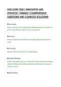 WGU D081 TASK 2 INNOVATIVE AND&NewLine;STRATEGIC THINKING COMPREHENSIVE&NewLine;QUESTIONS AND COMPLETE SOLUTIONS