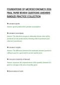 FOUNDATIONS OF MICROECONOMICS 2026&NewLine;FINAL PAPER REVIEW QUESTIONS ANSWERS&NewLine;BUNDLED PRACTICE COLLECTION&NewLine;