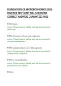 FOUNDATIONS OF MICROECONOMICS 2026&NewLine;PRACTICE TEST SHEET FULL SOLUTIONS&NewLine;CORRECT ANSWERS GUARANTEED PASS&NewLine;