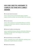 WGU D089 OBJECTIVE ASSESSMENT 70&NewLine;COMPLETE TEST PAPER WITH CORRECT&NewLine;ANSWERS